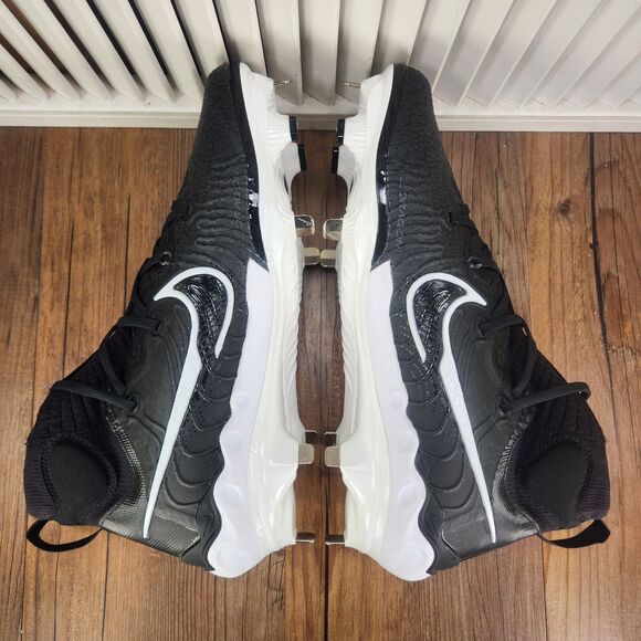 Nike Alpha Huarache NXT Men's 11.5 Black White Metal Baseball Cleats DJ6517-001 - Picture 5 of 9